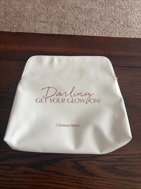 XLarge Charlotte Tilbury “Darling Get Your Glow On” vinyl cosmetic bag